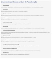 Optionale Services rund um die Praxisübergabe
