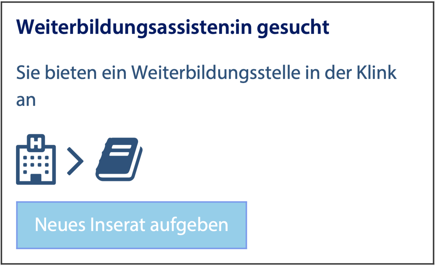 Stellenangebot für Weiterbildungsassistenten