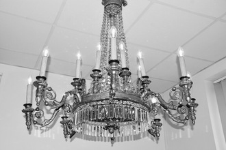 Biedermeierluster im Besprechungszimmer